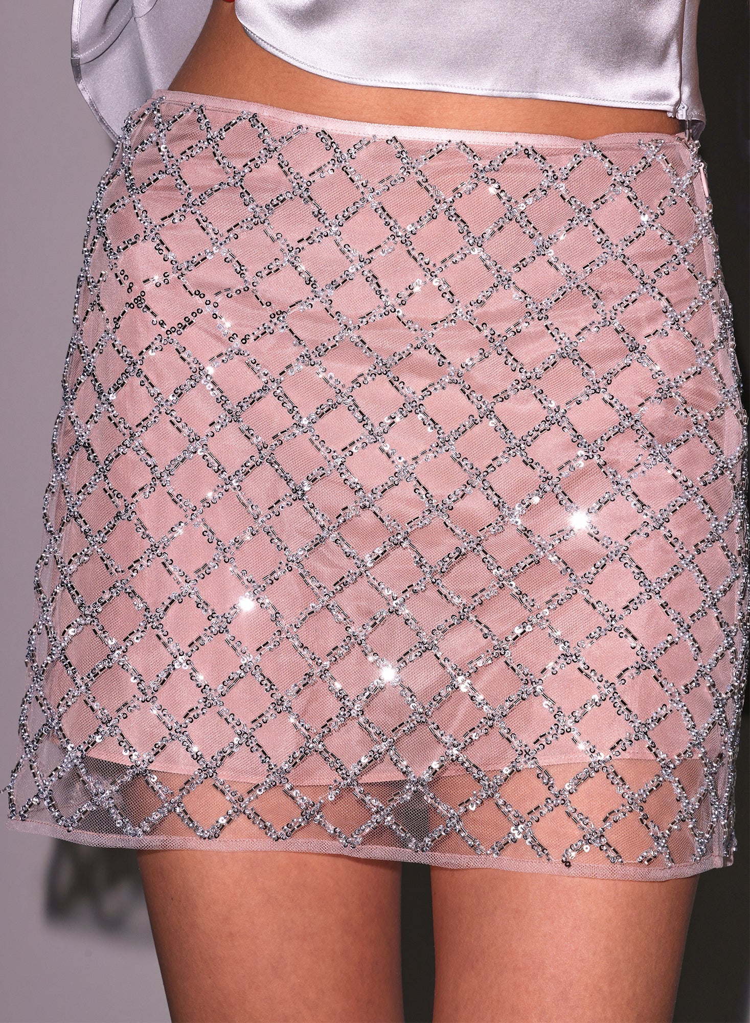 Embellished Mini Skirt