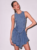 Denim Flare Mini Dress