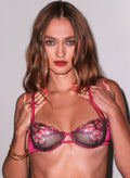 Butterfly Embroidery Balconette Bra