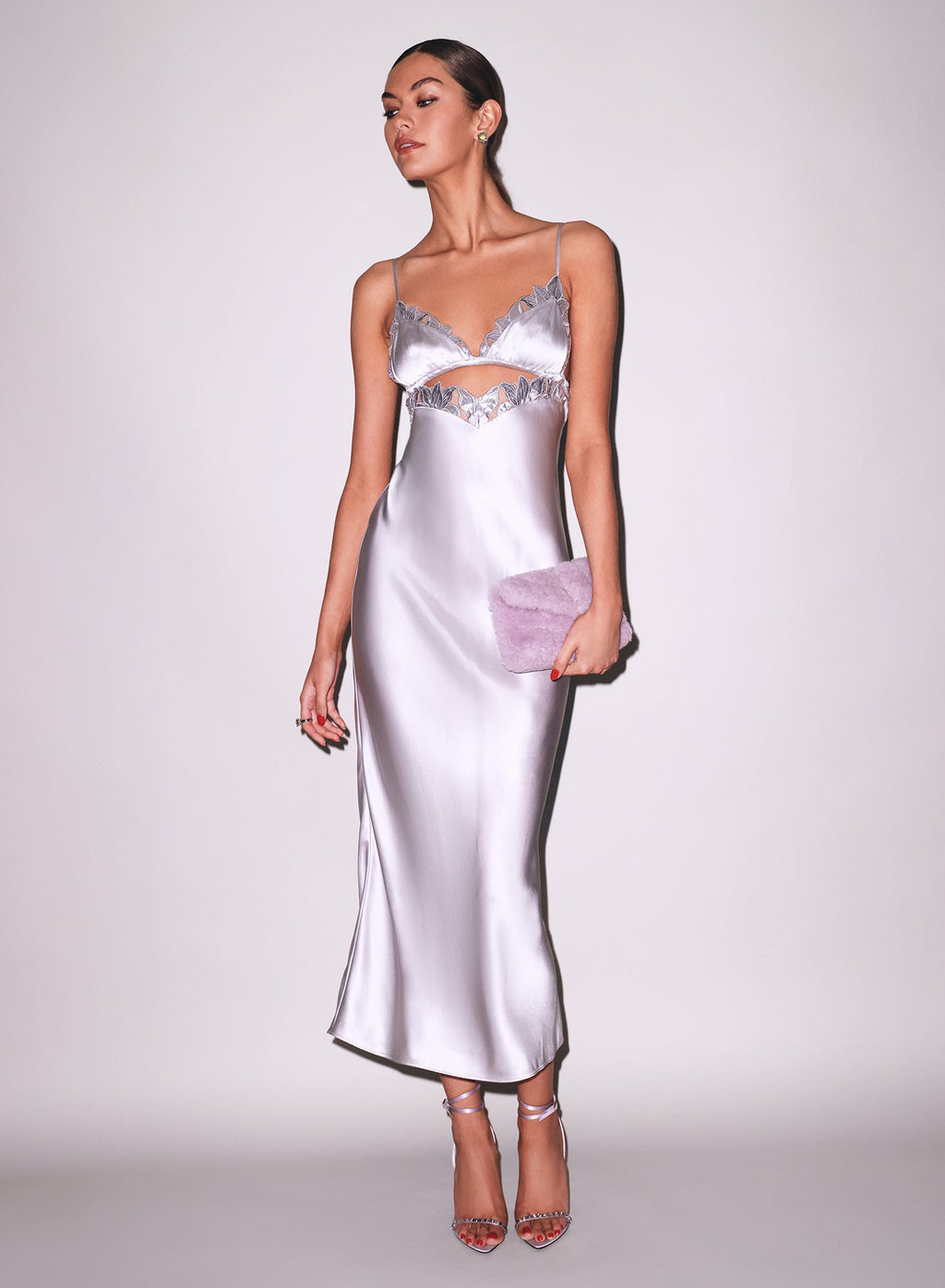 Lily Embroidery Cutout Slip