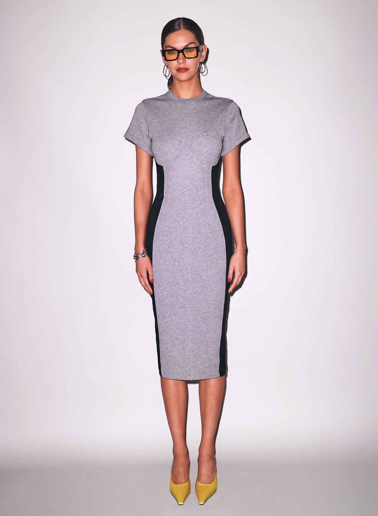 Terry Underbust Midi Dress