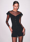 Cold Shoulder Tailored Bodysuit