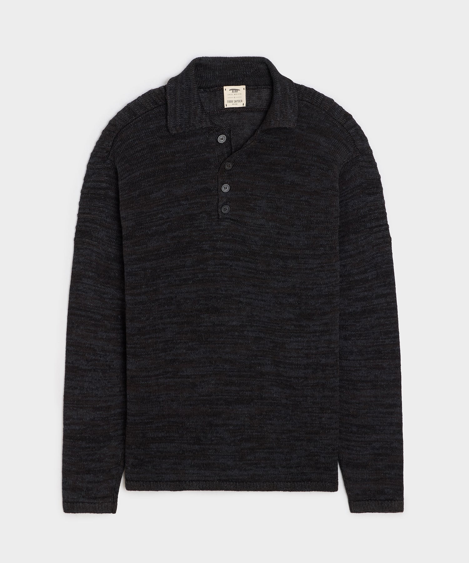Inis Meáin Washed Linen Honda Sweater Polo