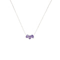 February Birthstone Make A Wish Necklace with Faceted Amethyst