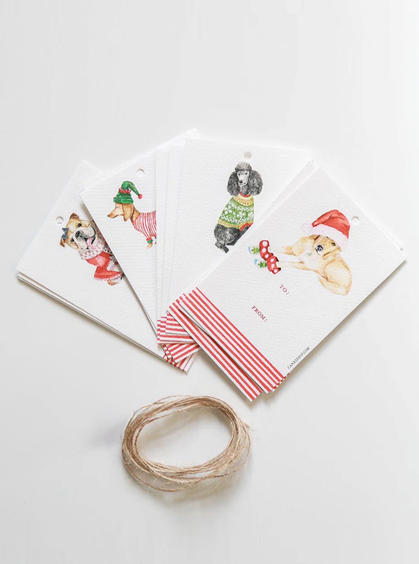 FESTIVE PET GIFT TAG SETS by Lana's Shop