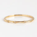 Solid Gold Dainty Diamond Band