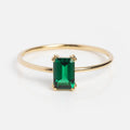 Solid Gold Essential Baguette Birthstone Ring Last Chance Sizes