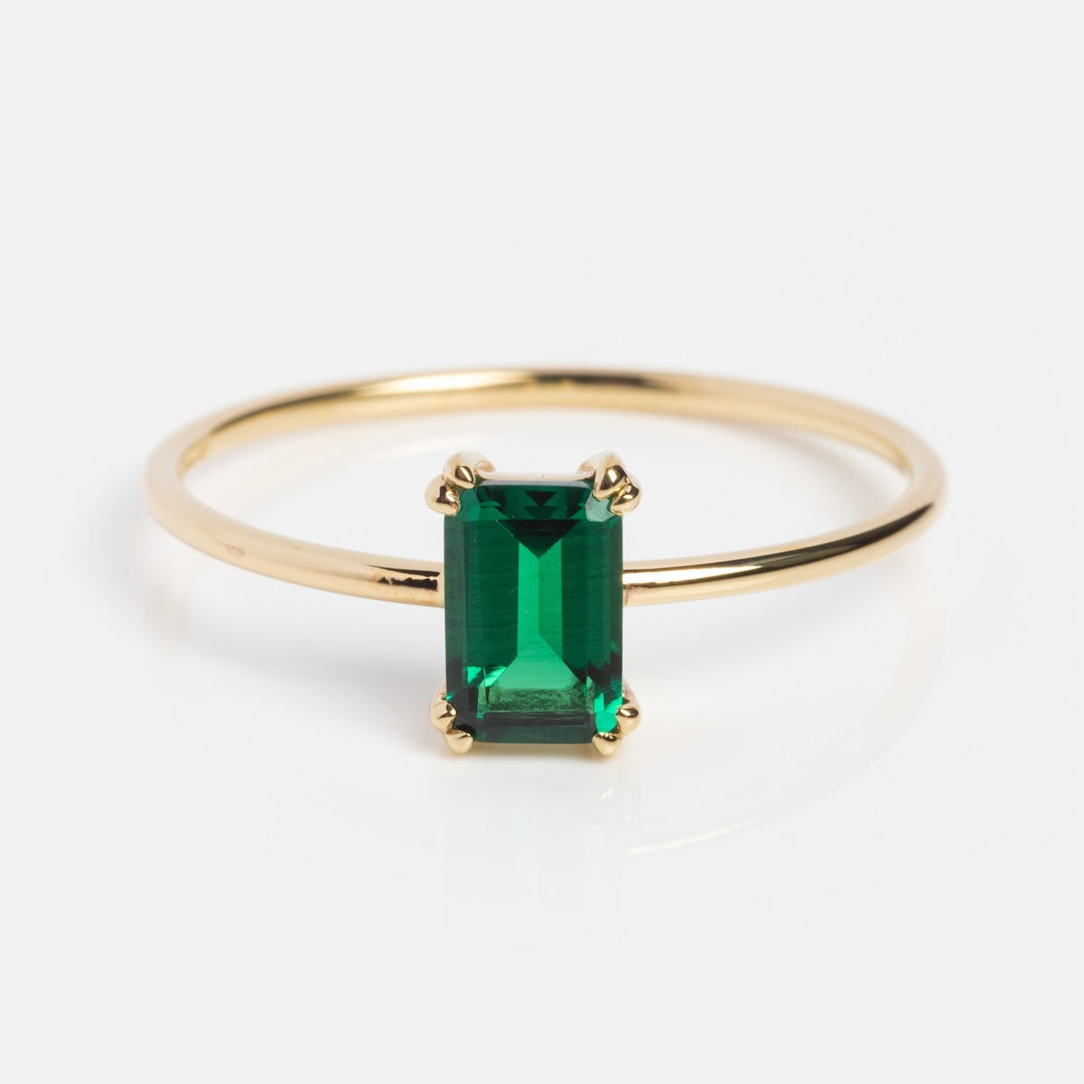 Solid Gold Essential Baguette Birthstone Ring Last Chance Sizes