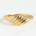 Solid Gold Twisted Signet Ring Last Chance Sizes