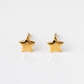 Solid Gold Star Earrings