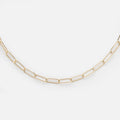 Solid Gold Paperclip Chain Necklace