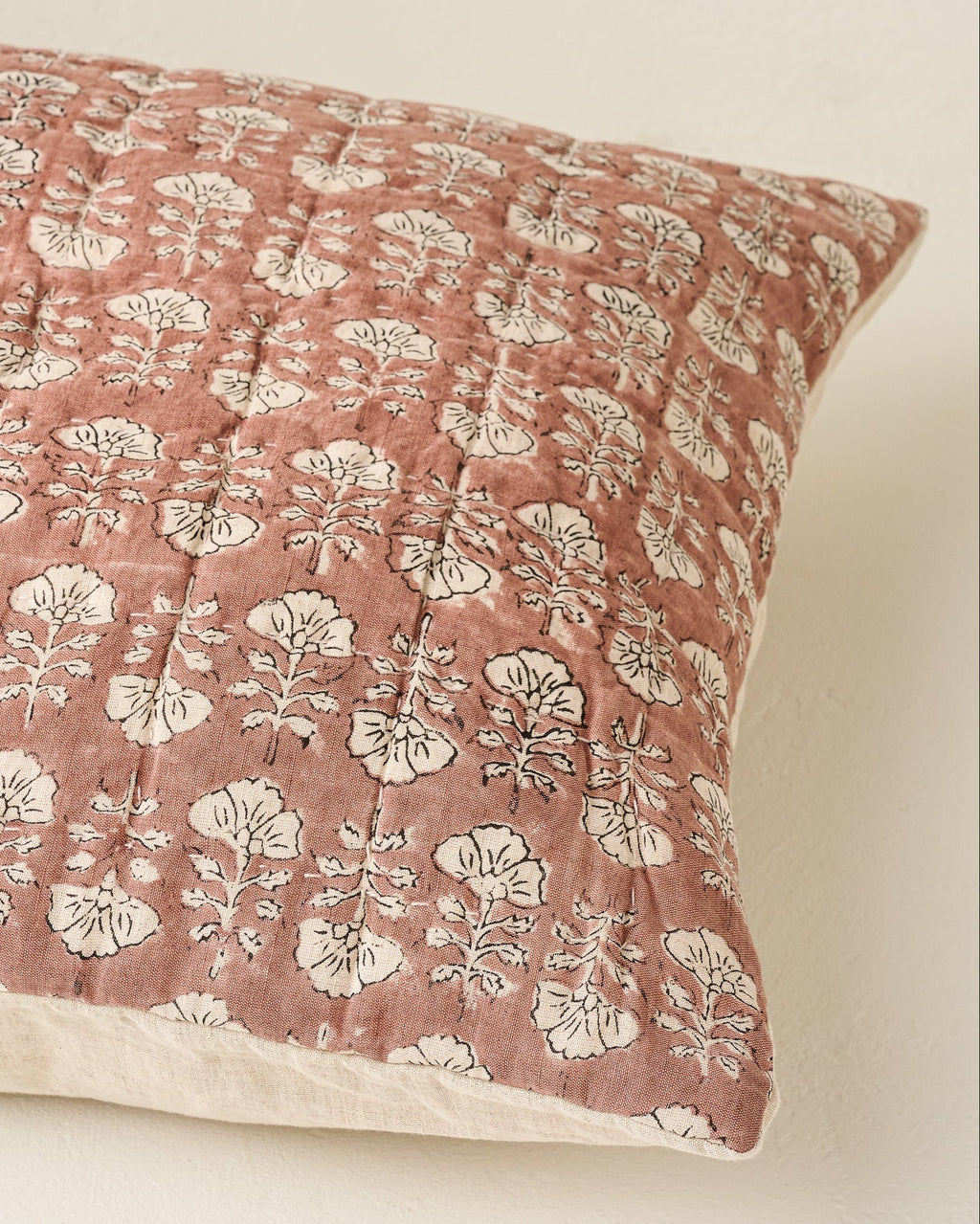 Flora Block Print Pillow Sham - Desert Clay