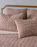 Flora Block Print Pillow Sham - Desert Clay