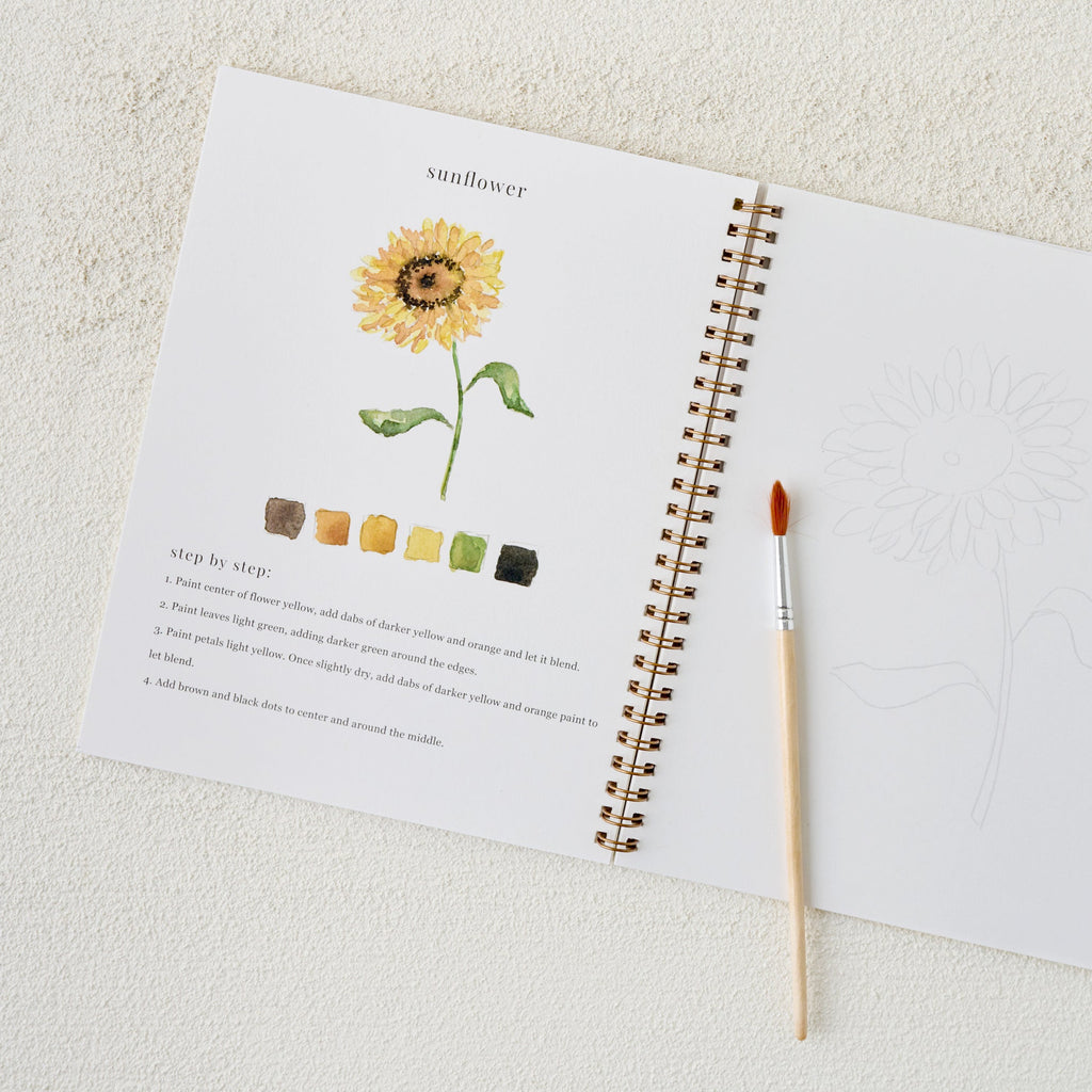 Flowers Watercolor Workbook