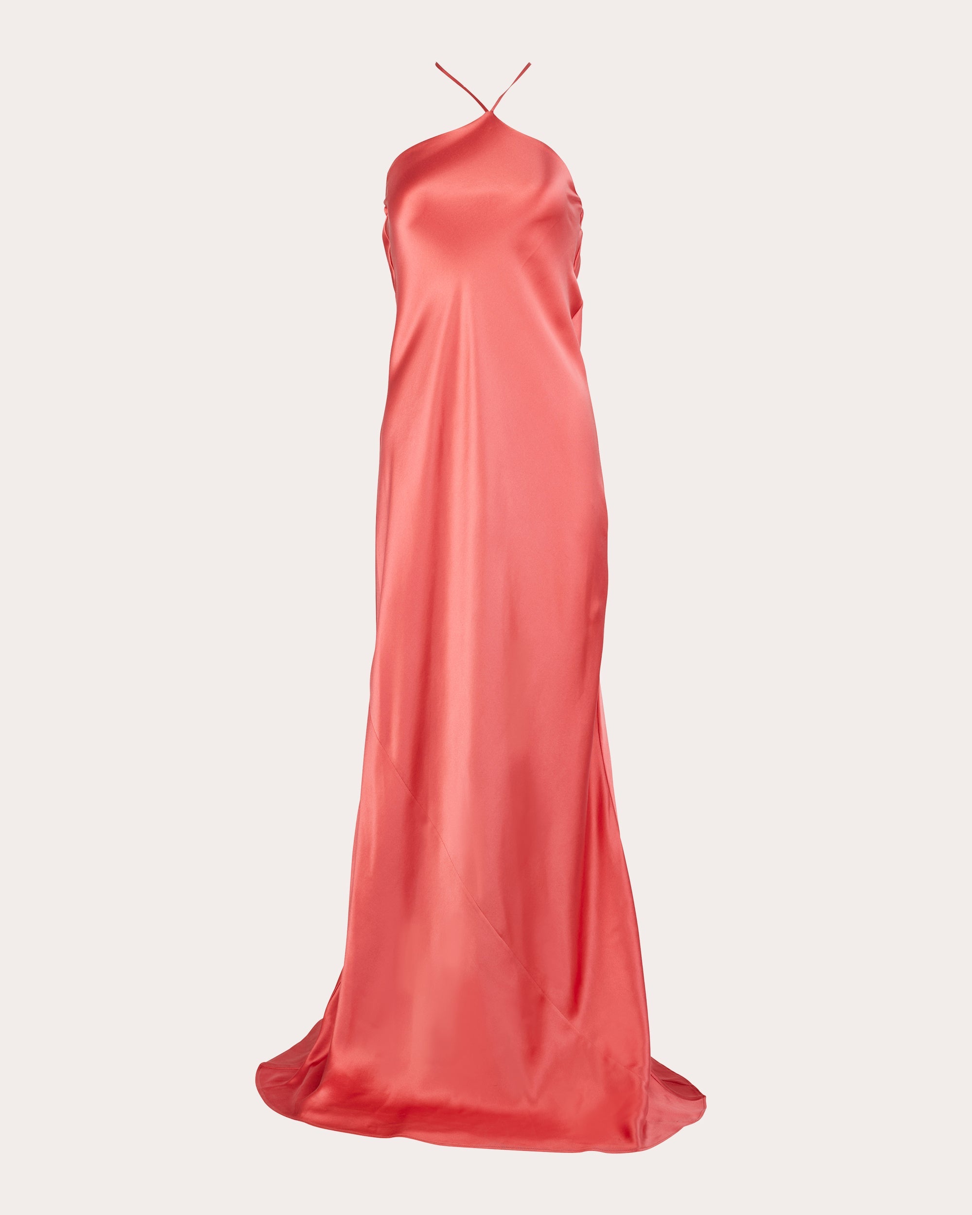 Oros Draped Silk Halterneck Gown