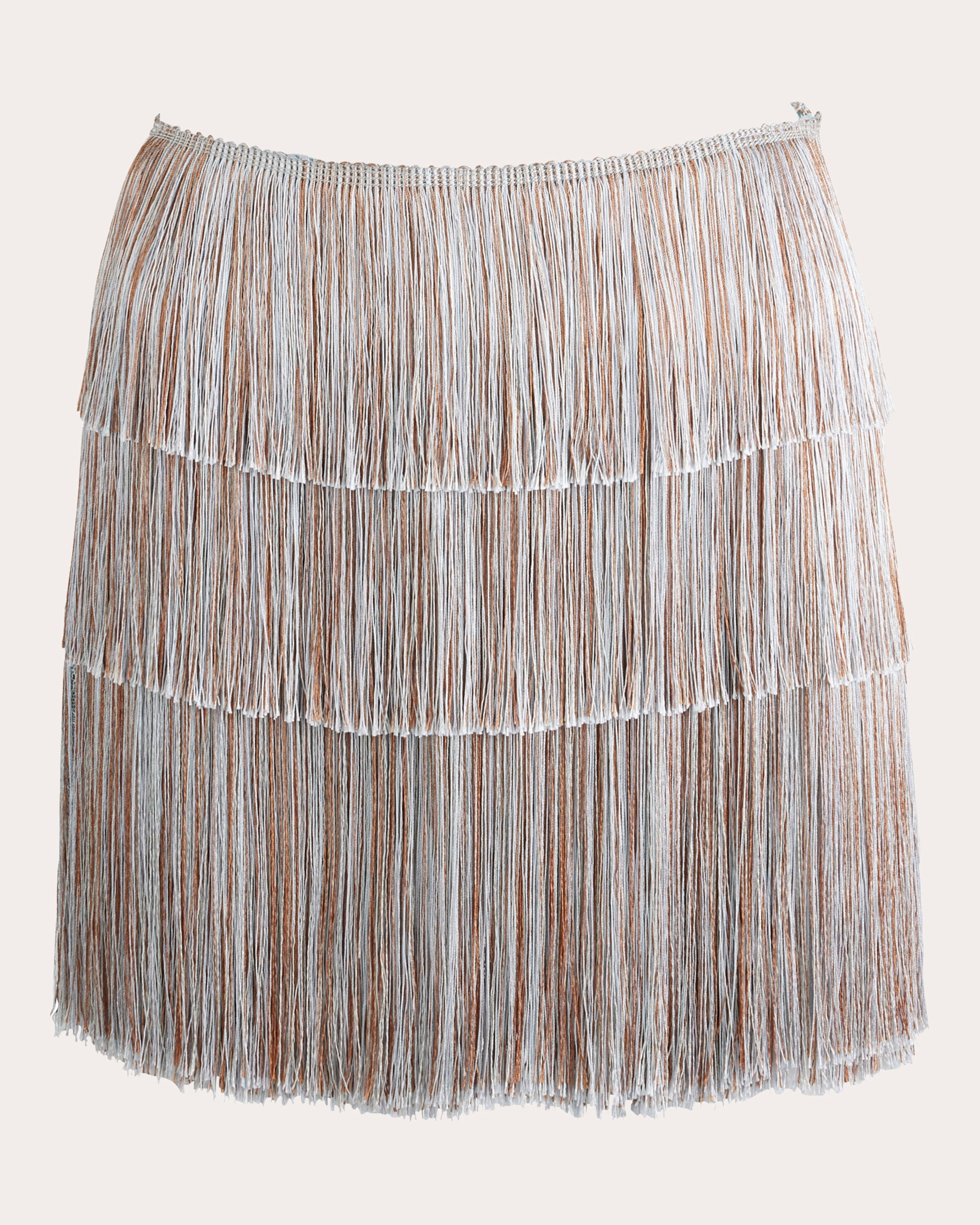 Moonlight Fringed Lace Trimmed Mini Skirt