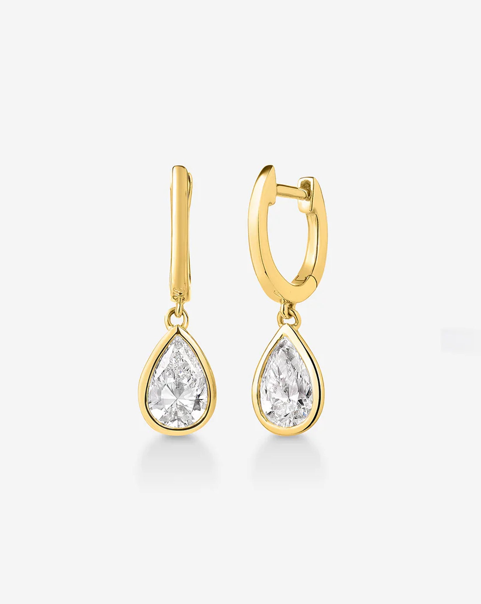 Framed Lab Diamond Drop Earrings