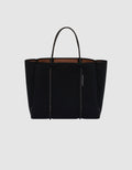 Flying Solo tote in black / saddle (dual tone)