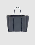 Flying Solo tote in pewter / navy (dual tone)