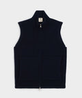 Inis Meáin Donegal Full Zip Vest in Navy