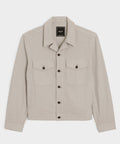Cropped Denim Eisenhower Jacket