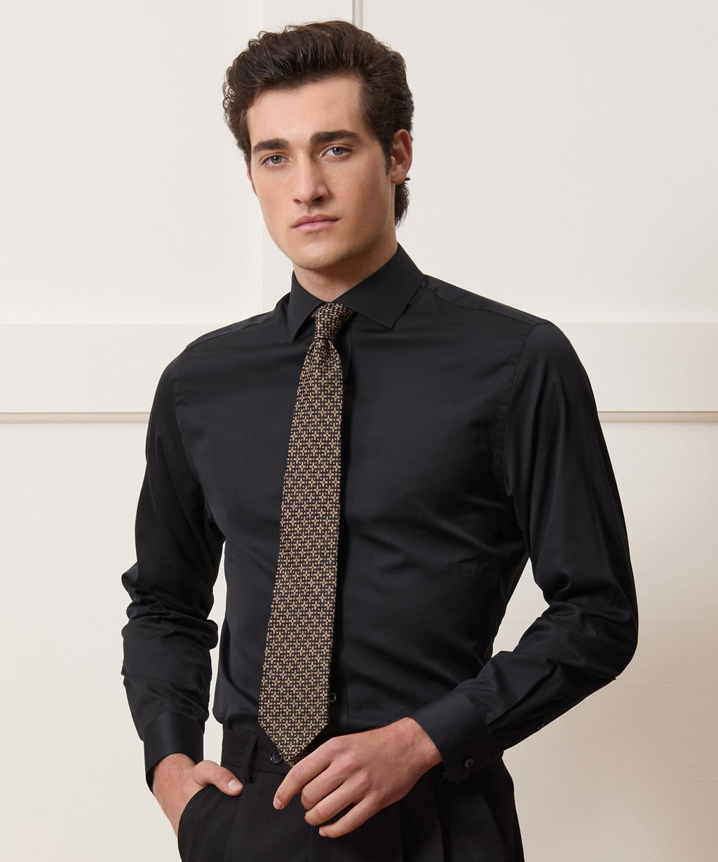 Italian Silk Abstract Maze Tie