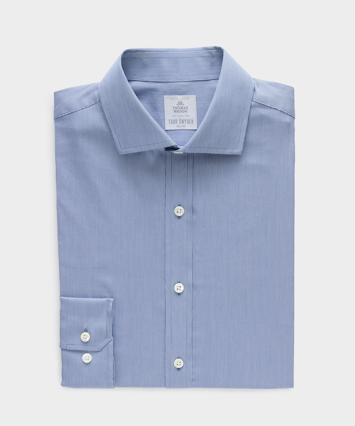 Slim Cotton-Silk Spread Collar Dress Shirt