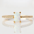 Hopeful Opal Baguette Ring