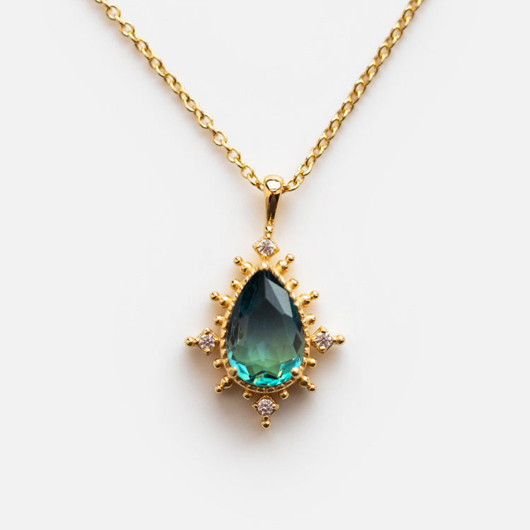 Nightfall Tourmaline Pendant Necklace