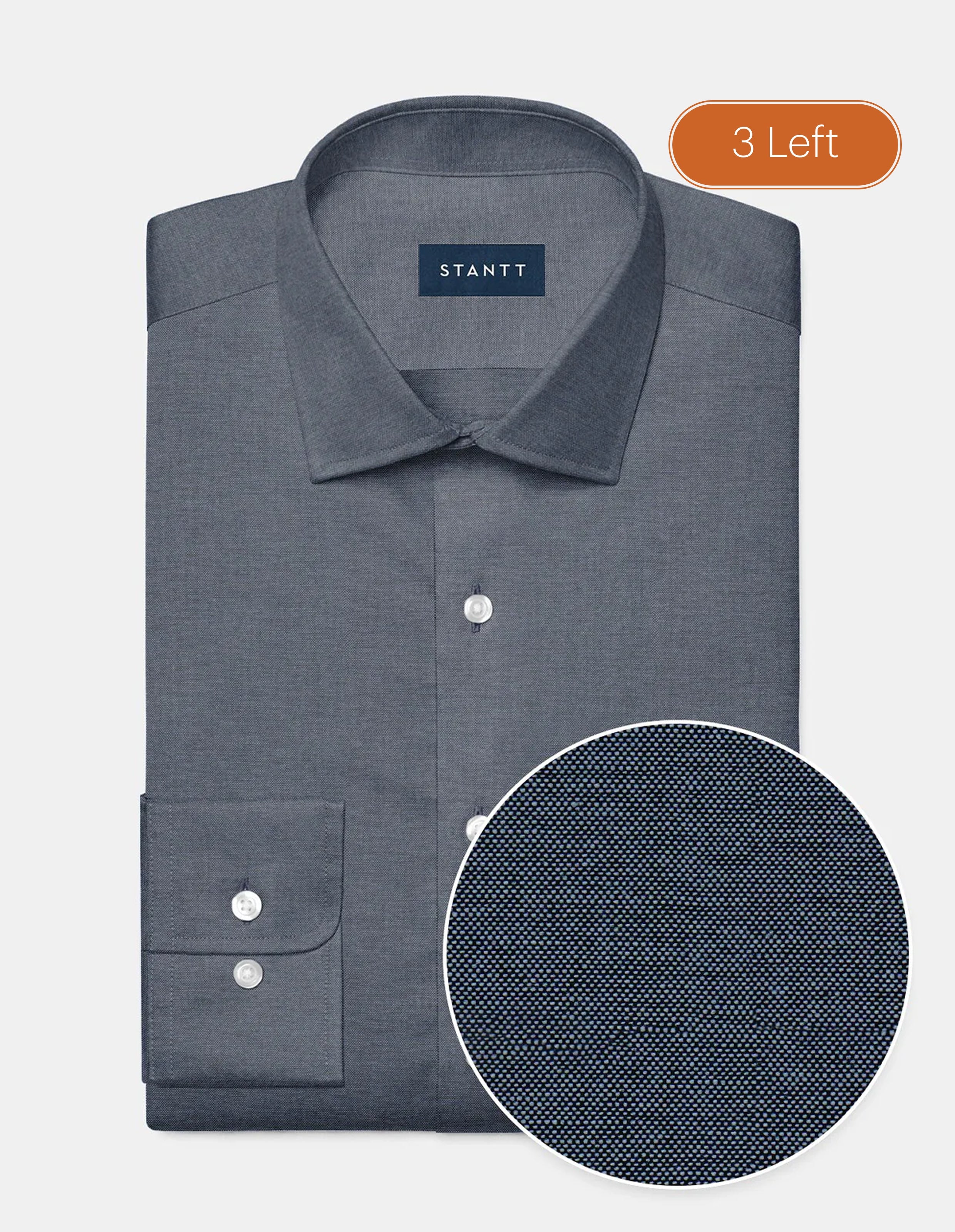 Faded Indigo Denim Oxford