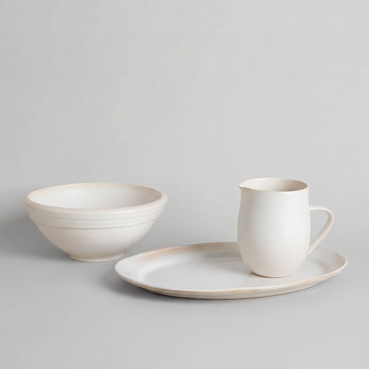 Farmhouse Oval Platter, Eggshell