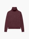 Men's Travel Merino Turtleneck - Merlot
