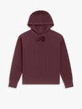 Men's Travel Merino Waffle Hoodie - Merlot
