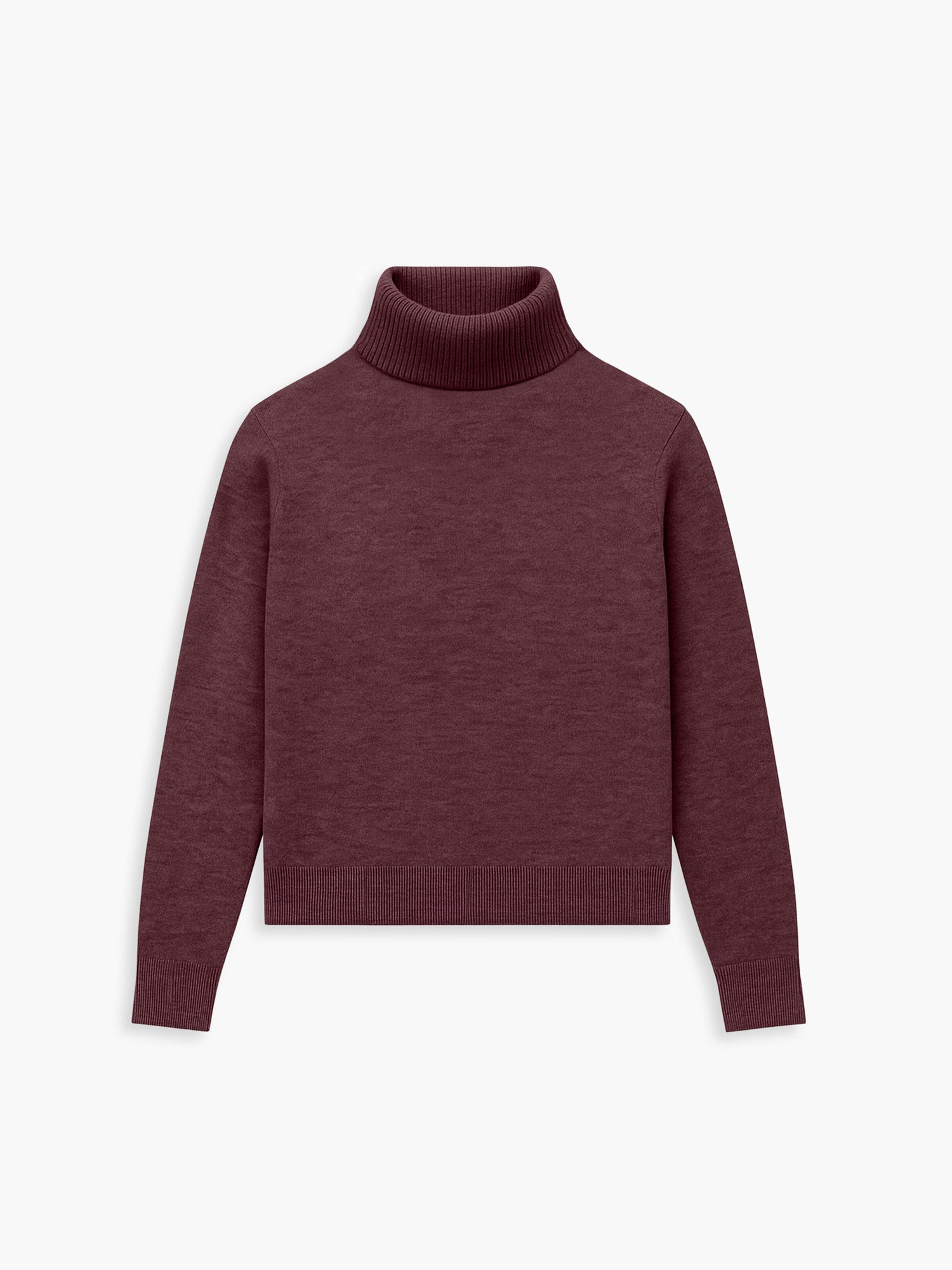 Women's Travel Merino Turtleneck - Merlot