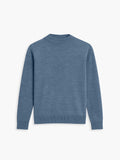 Men's Travel Merino Mockneck - Denim Blue