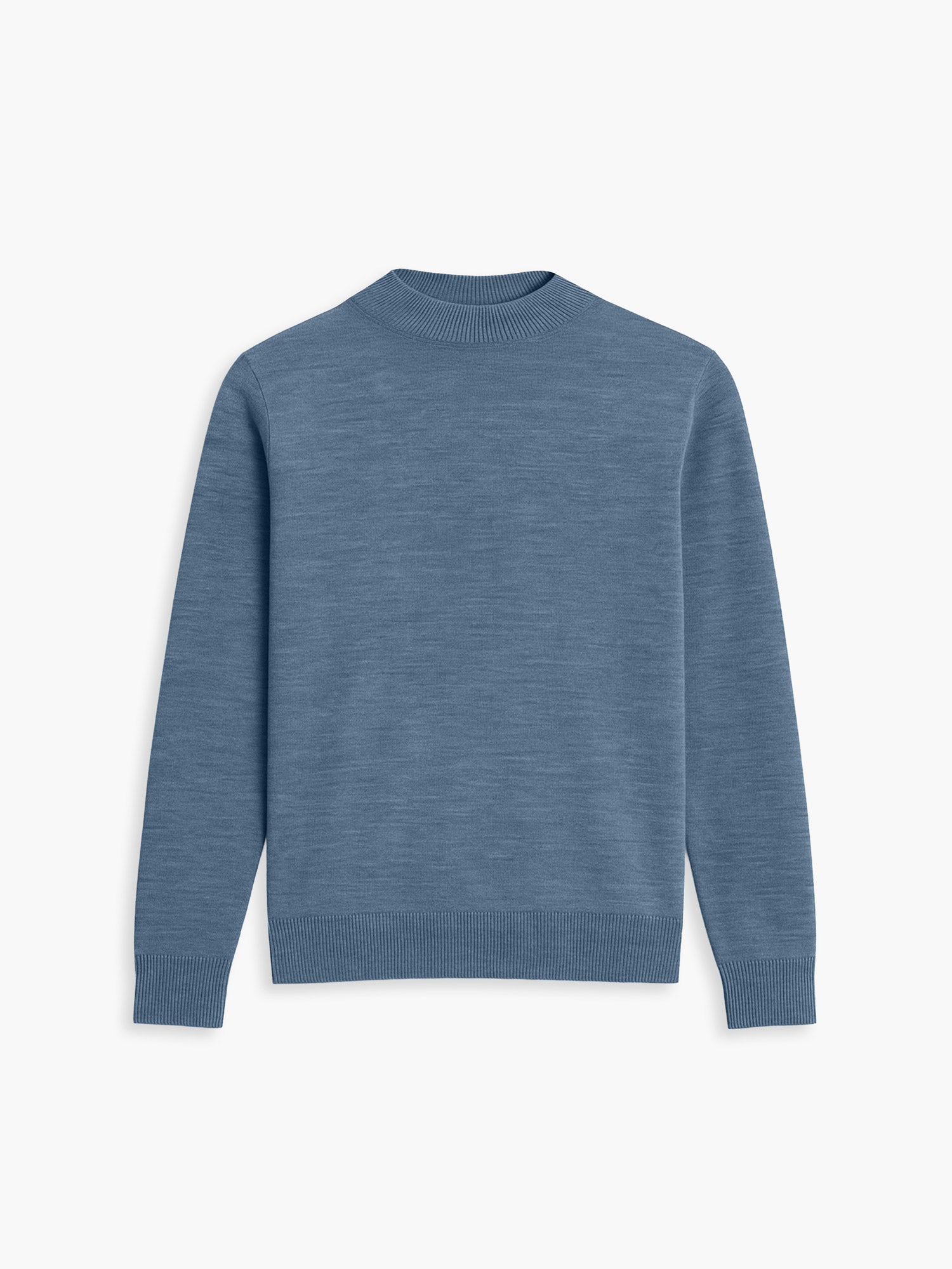 Men's Travel Merino Mockneck - Denim Blue