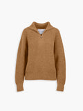 Women's Travel Merino Waffle Half-Zip - Camel