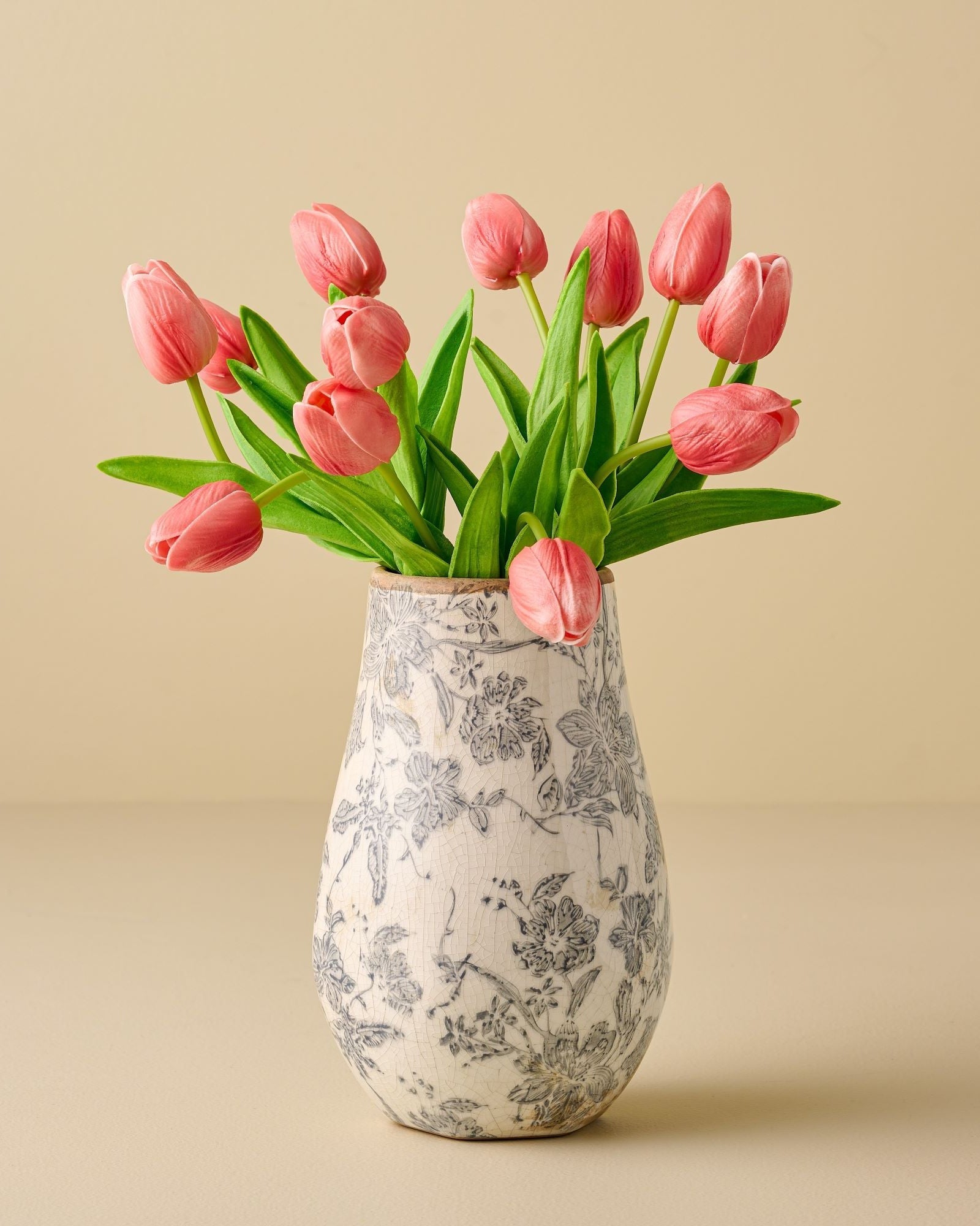 Black and White Distressed Vase