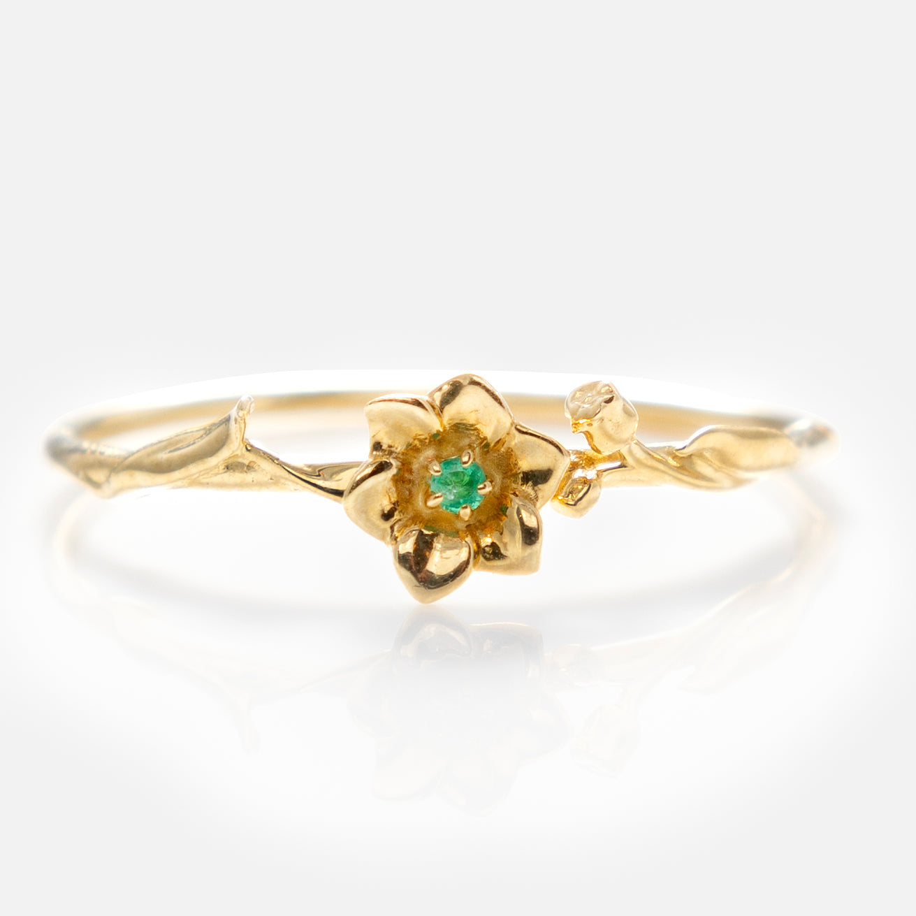 Solid Gold Birth Flower Ring Last Chance Sizes