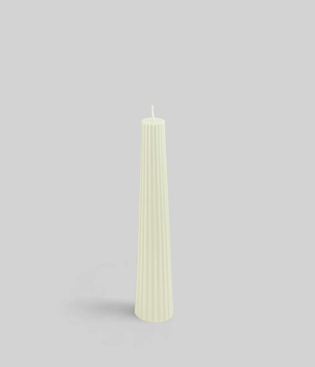 Beeswax Grand Fluted Pillar Candle