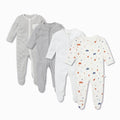 Forest Bear Zip Sleepsuit 4 Pack