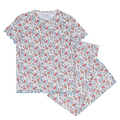 women's mercado bloom short sleeve pima pajamas set