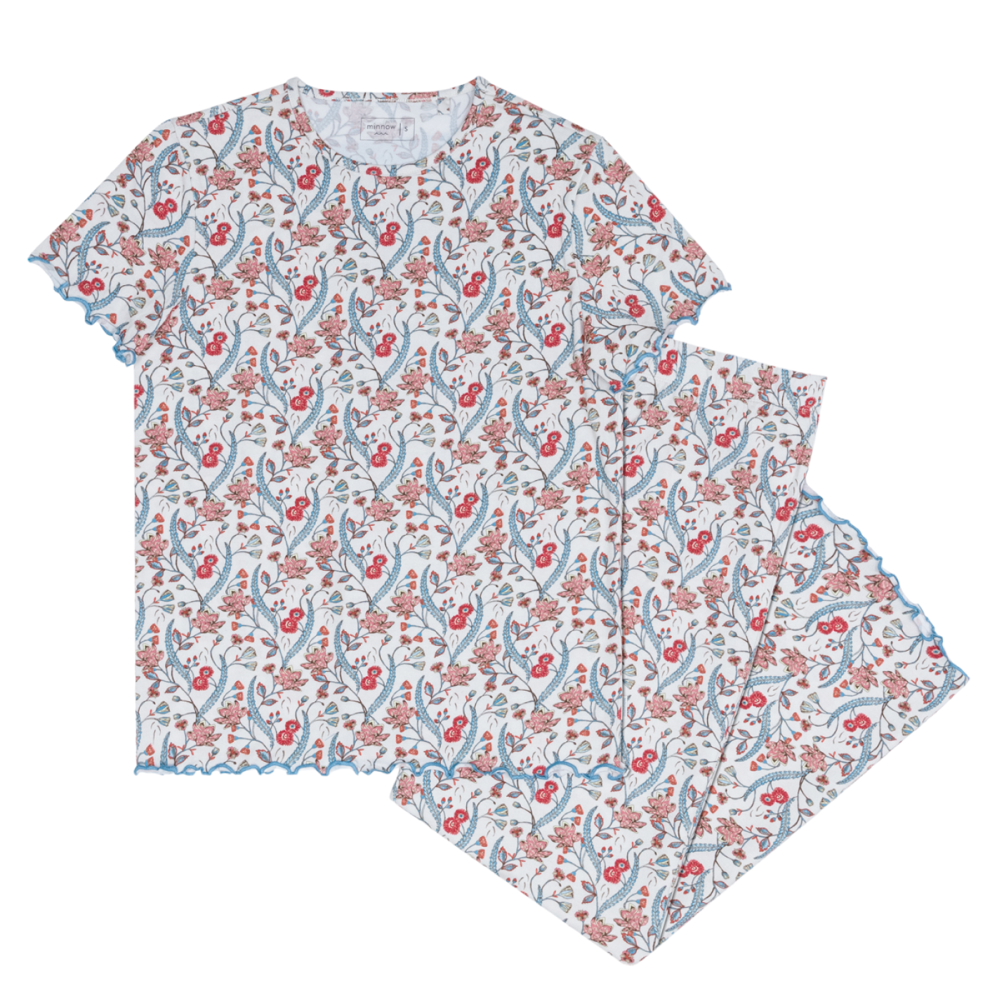 women's mercado bloom short sleeve pima pajamas set