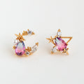 Aurora Moon & Star Studs
