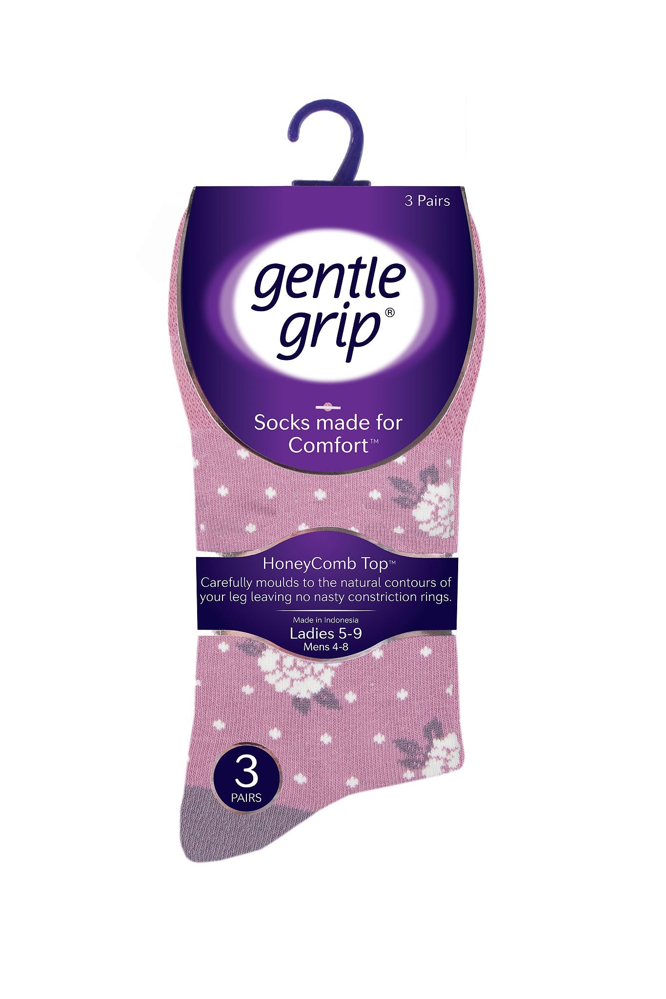Women's Dainty Flower/Dot/Stripe Crew Sock