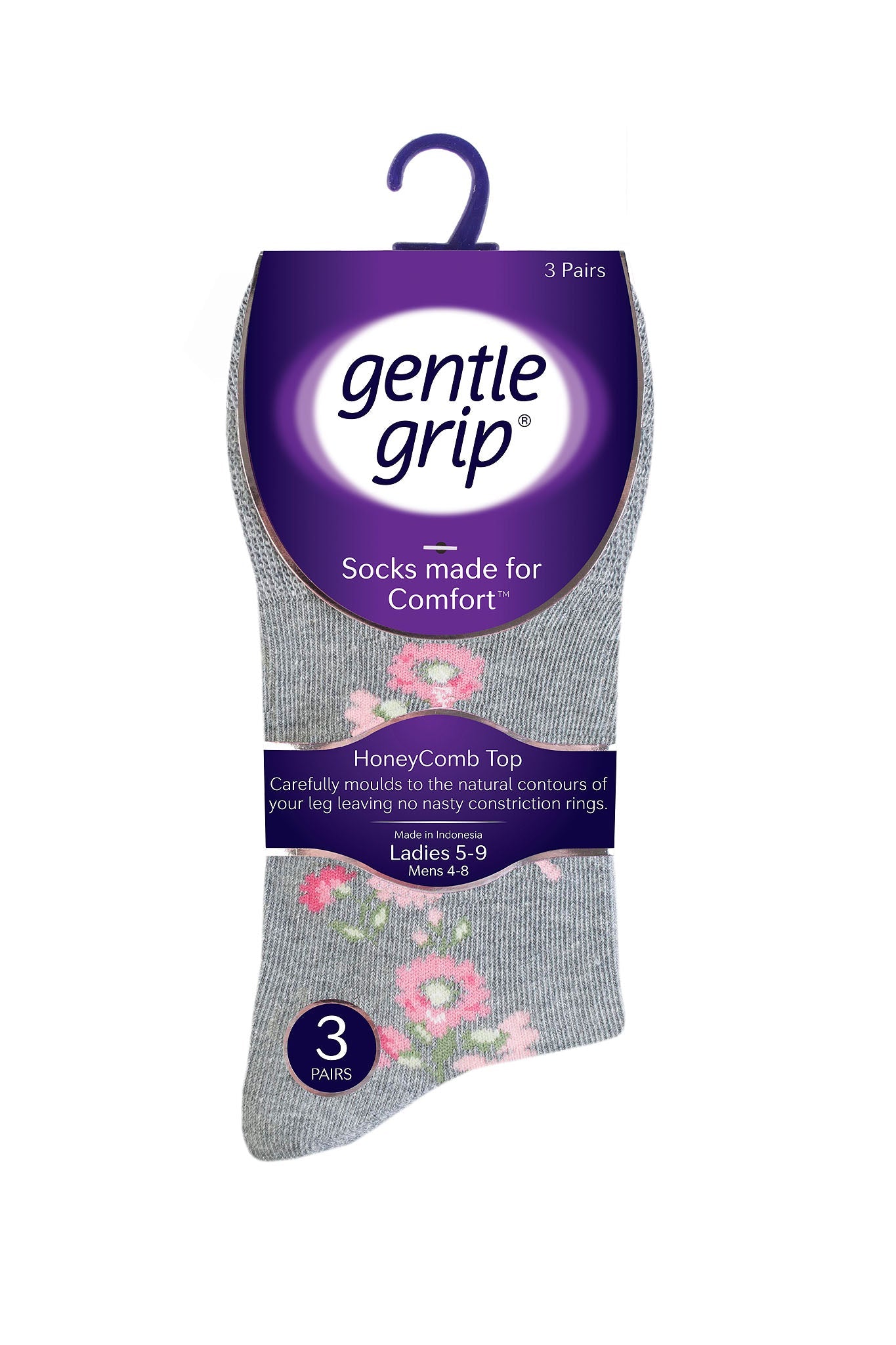 Women's Marl Climbing Rose Crew Sock