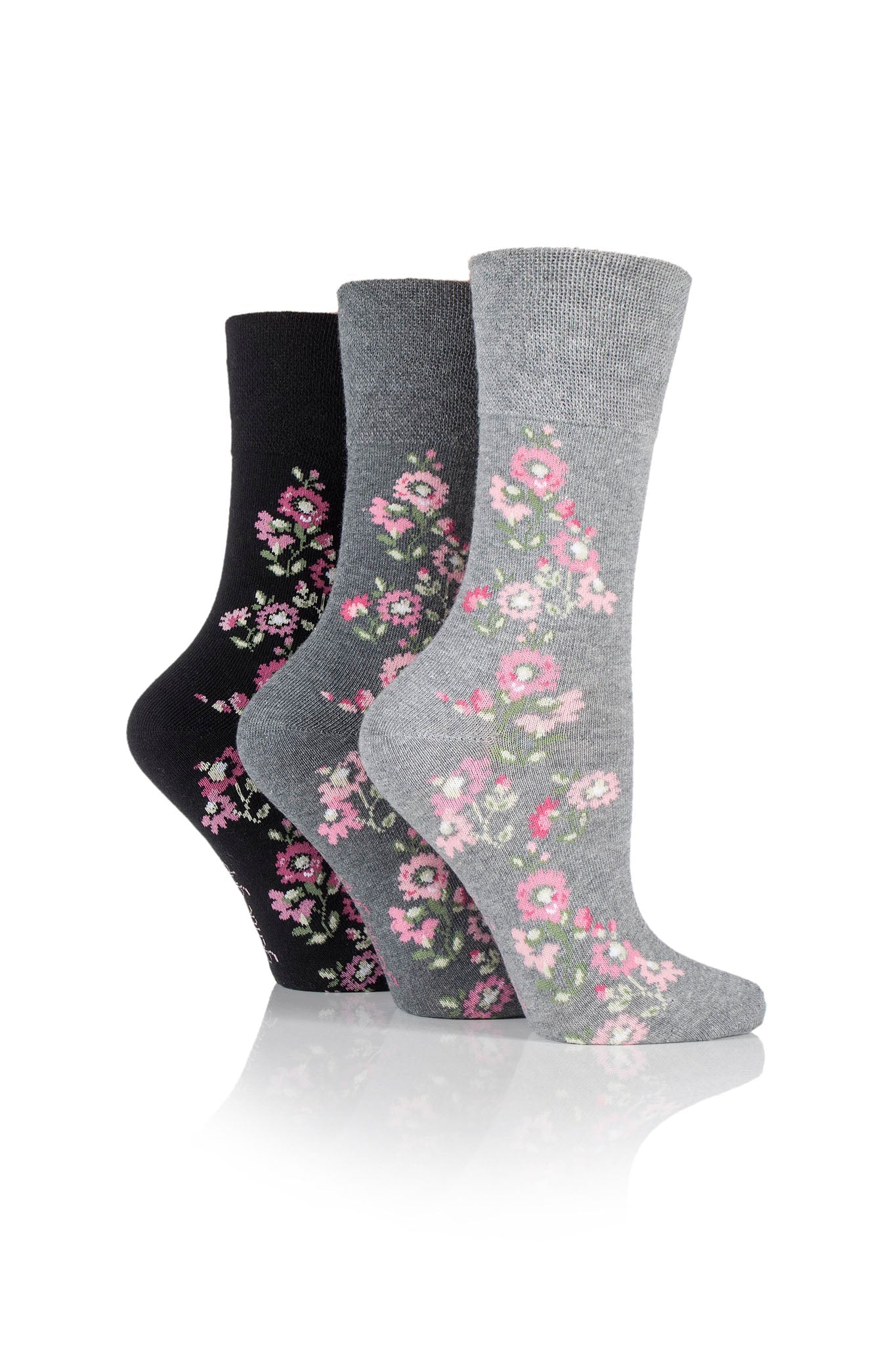 Women's Marl Climbing Rose Crew Sock