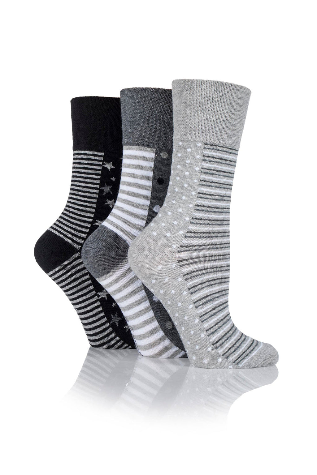 Women's Stripe/Dot/Star Multi Crew Sock