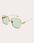 Goldtone Square Sunglasses