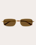 Goldtone Rectangular Sunglasses